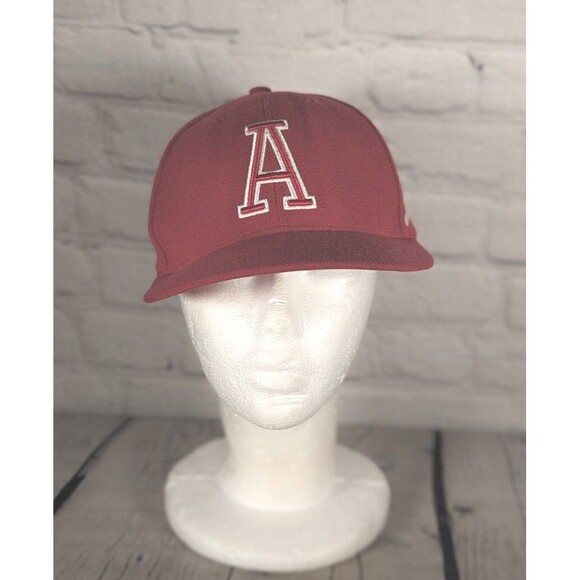 VINTAGE RARE NIKE ALABAMA CRIMSON TIDE FITTED HAT SIZE 7 BLOCK LETTER A - Picture 1 of 7